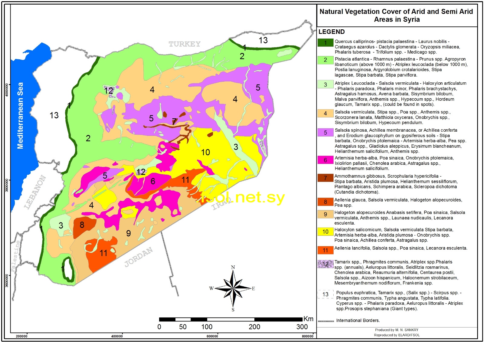 Natural Vegetation of large plants associations in dry and semi dry areas of Syria